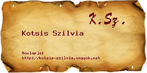 Kotsis Szilvia névjegykártya